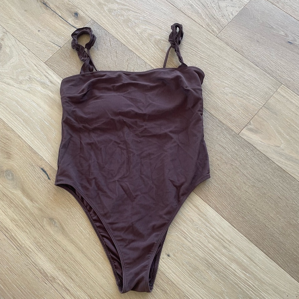 Abercrombie & Fitch Chocolate Brown One-Piece Swimsuit